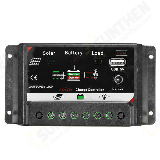 10/20A LED Auto PWM Solar Panel Battery Regulator Charge Controller DC12V Output