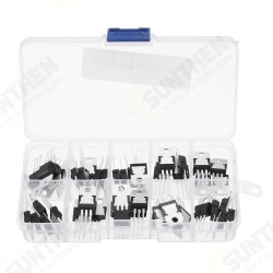 10Value 50PCS Voltage Regulator Tube LM317T L7805 L7806 L7808 L7809 L7810 L7812 L7815 L7818 L7824 Transistor Assortment Kit 10Value 50PCS Voltage Regulator Tube LM317T L7805 L7806 L7808 L7809 L7810 L7812 L7815 L7818 L7824 Transistor Assortment Kit