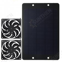 10W DC 6V Portable Solar Panel Kit DC USB Charger Kit Single Crystal Semi-flexible Solar Power Panel W/2 Fans Solar Controller 10W DC 6V Portable Solar Panel Kit DC USB Charger Kit Single Crystal Semi-flexible Solar Power Panel W/2 Fans Solar Controller