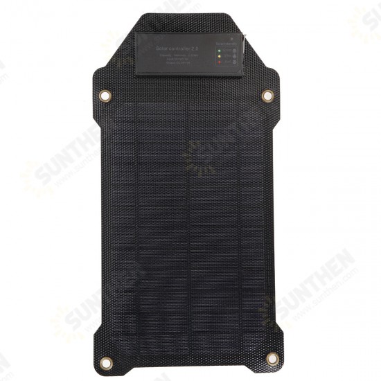 10W Portable Solar Panel Kit USB Charger Kit Water Proof Monocrystalline Silicon Solar Power Panel