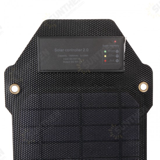 10W Portable Solar Panel Kit USB Charger Kit Water Proof Monocrystalline Silicon Solar Power Panel