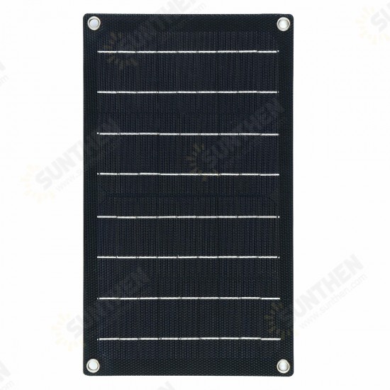 10W Waterproof Solar Panel Matte Texture Car Emergency Charger WIth 4 Protective Corners USB+DC