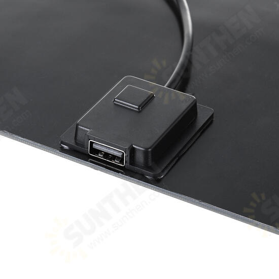 10W Waterproof Solar Panel Matte Texture Car Emergency Charger WIth 4 Protective Corners USB+DC