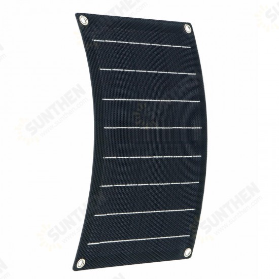 10W Waterproof Solar Panel Matte Texture Car Emergency Charger WIth 4 Protective Corners USB+DC