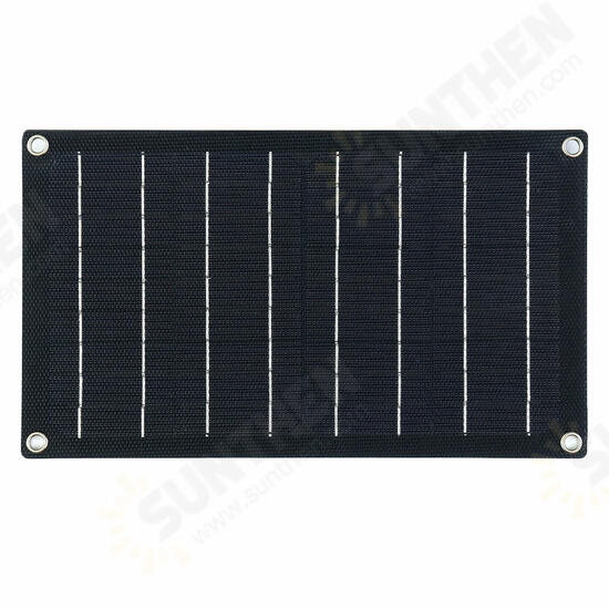 10W Waterproof Solar Panel Matte Texture Car Emergency Charger WIth 4 Protective Corners USB+DC