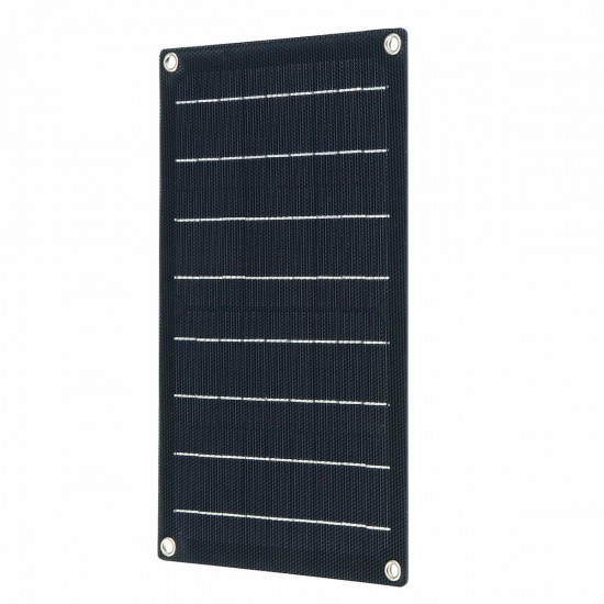 10W Waterproof Solar Panel Matte Texture Car Emergency Charger WIth 4 Protective Corners USB+DC