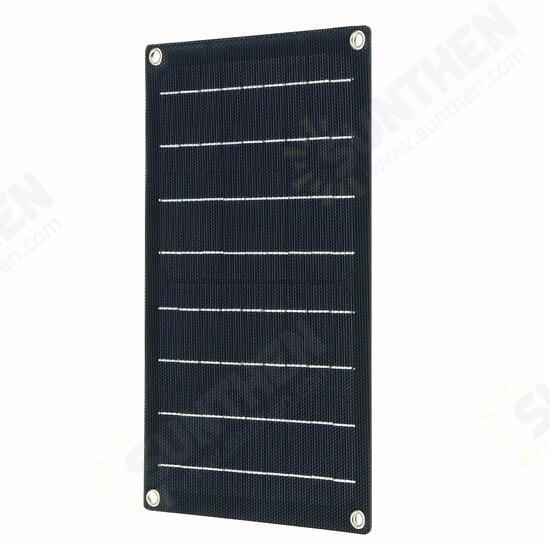 10W Waterproof Solar Panel Matte Texture Car Emergency Charger WIth 4 Protective Corners USB+DC