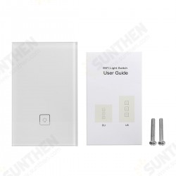 110-240V Wireless Remote Control Smart Wall Light Switch Works with Amazon Alexa US Standard