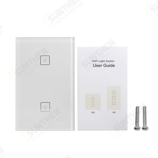 110-240V Wireless Remote Control Smart Wall Light Switch Works with Amazon Alexa US Standard