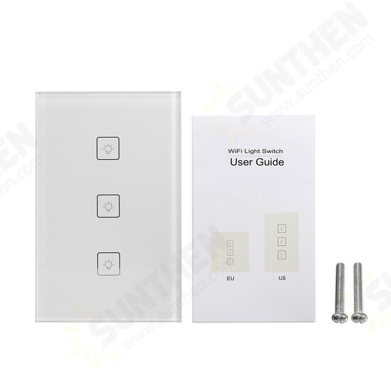 110-240V Wireless Remote Control Smart Wall Light Switch Works with Amazon Alexa US Standard