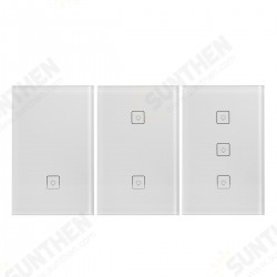 110-240V Wireless Remote Control Smart Wall Light Switch Works with Amazon Alexa US Standard