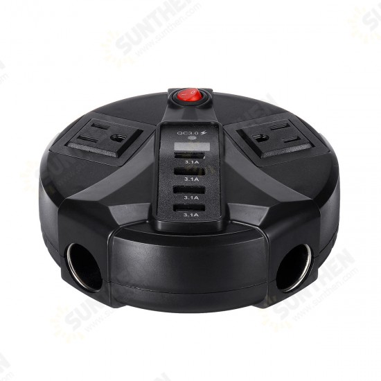 110V 200W 12.4A Smart Digital Fast Charger Multiport High Speed Charging Car Charger