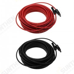 12 AWG 20 Meter Solar Panel Extension Cable Wire Black/Red with MC4 Connectors 12 AWG 20 Meter Solar Panel Extension Cable Wire Black/Red with MC4 Connectors