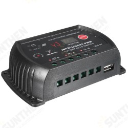 12/24V 10A Auto PWM Solar Panel Battery Regulator Charger Controller LED USB 5V 12/24V 10A Auto PWM Solar Panel Battery Regulator Charger Controller LED USB 5V