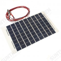 12V 10W Solar Panel PolyCrystalline Cells DIY Solar Module With Block Diode 2 Alligator Clips 12V 10W Solar Panel PolyCrystalline Cells DIY Solar Module With Block Diode 2 Alligator Clips