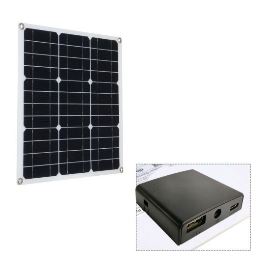 12V 50W PET Flexible Solar Panel Camping Solar Power Bank Battery Charge Systems Kit Complete 10/30/60/100A Controller 12V 24V