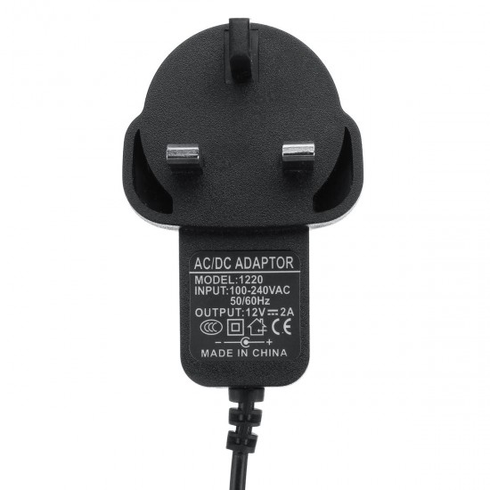 12V 6W UK Plug Charger Adapter To DC Power Cable Cord