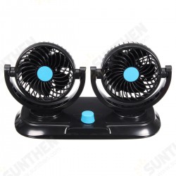 12V Adjustable Double 360 Degrees Mini Oscillating Fan Rotation Cooling Fan Air Conditioner 12V Adjustable Double 360 Degrees Mini Oscillating Fan Rotation Cooling Fan Air Conditioner