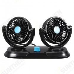12V Adjustable Double 360 Degrees Mini Oscillating Fan Rotation Cooling Fan Air Conditioner 12V Adjustable Double 360 Degrees Mini Oscillating Fan Rotation Cooling Fan Air Conditioner