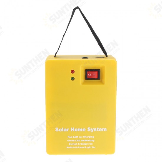 12V DC Solar Panels Lighting Charging Generator Home Outdoor Energy Solar Powered System