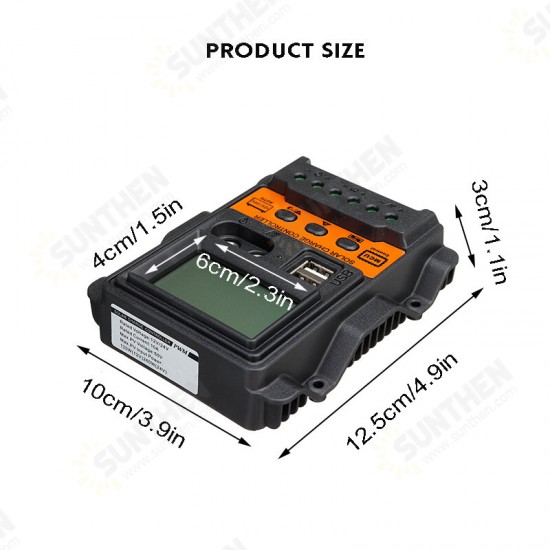 12V/24V 10A/20A/30A Solar Panel Battery Regulator Auto Charge Controller