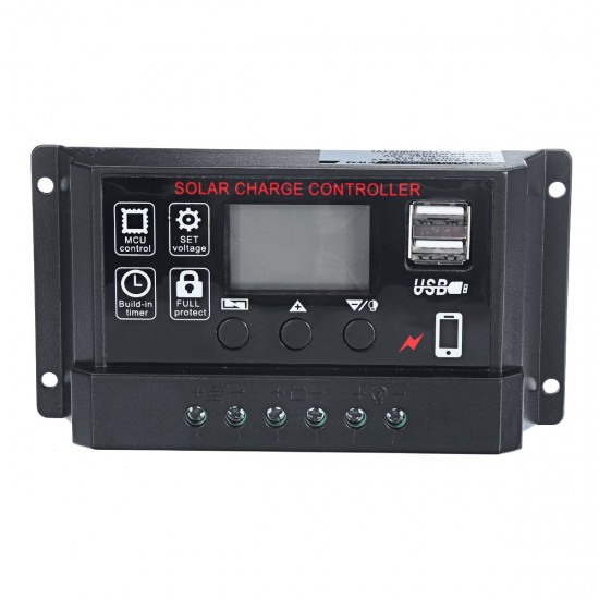 12V/24V Auto Adapt Solar Charge Controller 10A-50A Solar Panel Controller Lithium Lead Acid Universal Controller