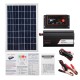 12V/24V DIY Solar System Kit Soalr Charge Controller 18V 20W Solar Panel 1000W Solar Inverter Solar Power Generation Kit