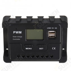 12V/24V Display PWM Solar Controller 10-30A Solar Charge Controller Dual USB IP30 Waterproof 12V/24V Display PWM Solar Controller 10-30A Solar Charge Controller Dual USB IP30 Waterproof