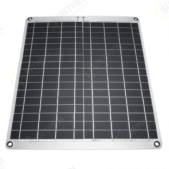 12V/5V 20W Monocrystalline Silicon Solar Panel With Alligator Clip