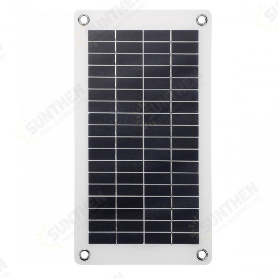 12W 18V/5V Semi-flexible Solar Panel Charger DC Output Battery Mobile Phone Charger Dual USB