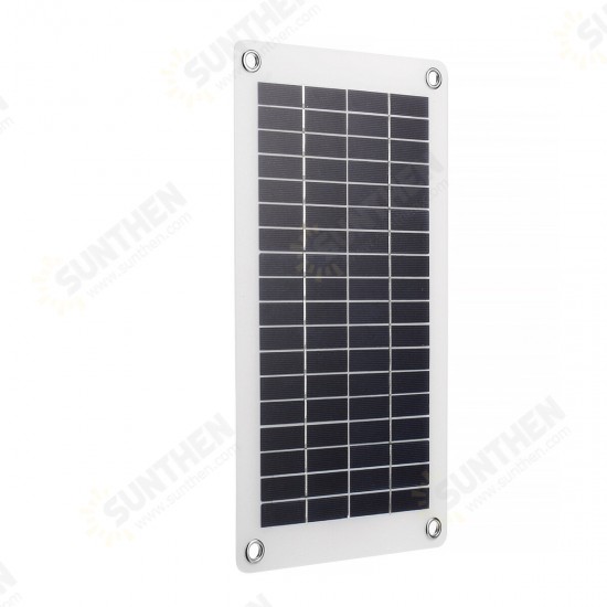 12W 18V/5V Semi-flexible Solar Panel Charger DC Output Battery Mobile Phone Charger Dual USB