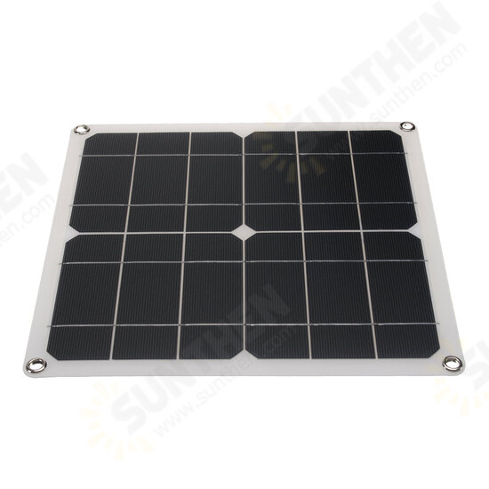 12W Monocrystalline Semi-flexible Solar Panel 80W Peak Single USB For Camping Boat RV Home