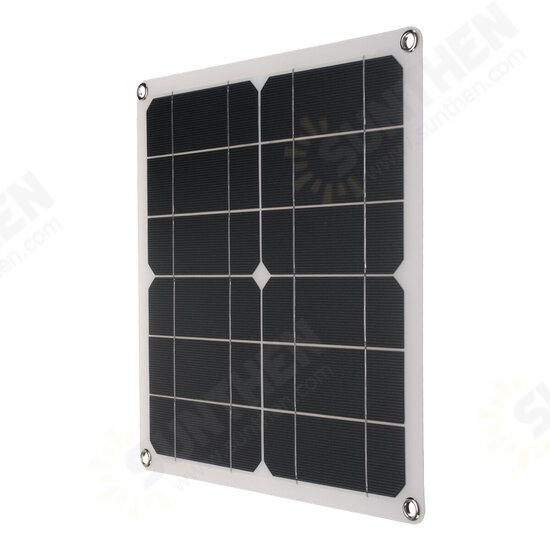 12W Monocrystalline Semi-flexible Solar Panel 80W Peak Single USB For Camping Boat RV Home