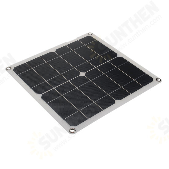 12W Monocrystalline Semi-flexible Solar Panel 80W Peak Single USB For Camping Boat RV Home