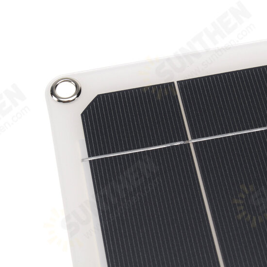 12W Monocrystalline Semi-flexible Solar Panel 80W Peak Single USB For Camping Boat RV Home