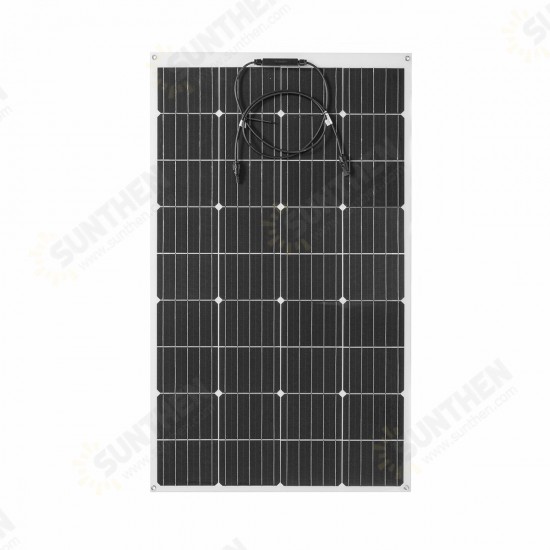 130W 18V Flexible Monocrystalline Solar Panel Mono Panel Waterproof Connector Camping 1129*670*2.5mm