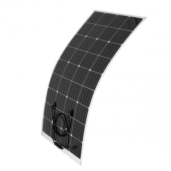 130W 18V Flexible Monocrystalline Solar Panel Mono Panel Waterproof Connector Camping 1129*670*2.5mm