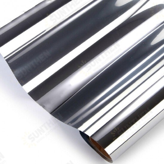 150x50CM One-way Mirror Glass Sticker Reflective Insulation Silver Window Film