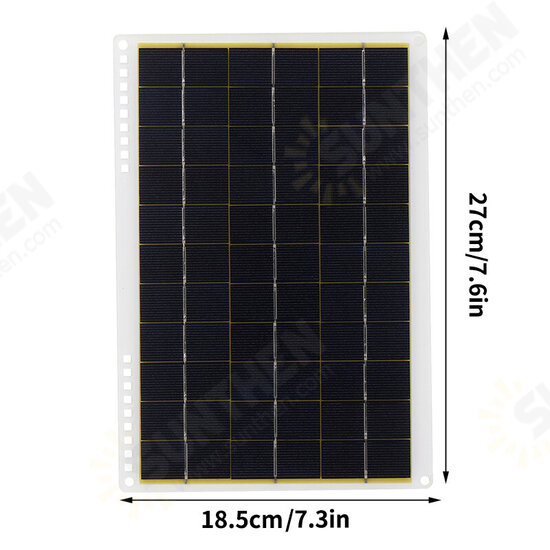 15W Solar Panel 12V Polycrystalline Solar Panel Fast Outdoor Emergency Charging