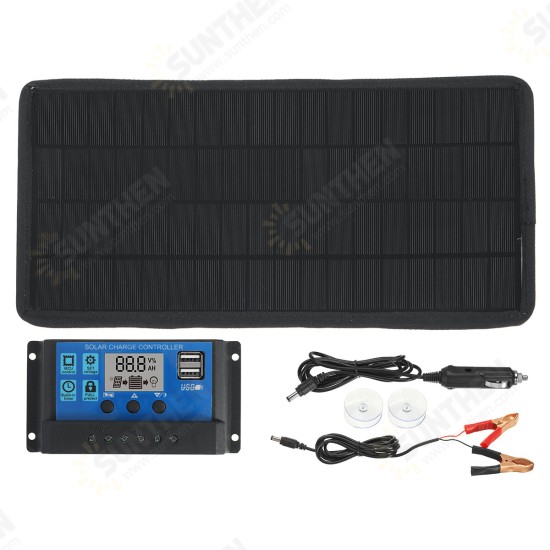 15W Solar Panel Power Kit 18V Battery Charger Controller For Car RV Caravan 15W Solar Panel Power Kit 18V Battery Charger Controller For Car RV Caravan