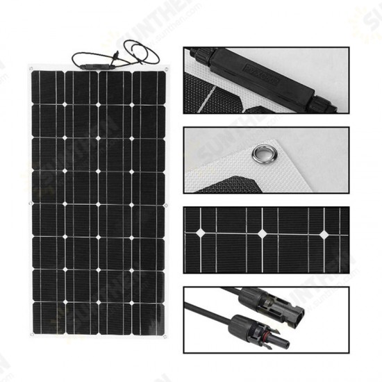 18V 100W ETFE Flexible Solar Panel Monocrystalline Silicon Laminated Solar Panel 1050*540mm