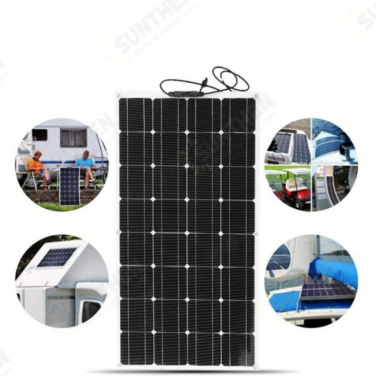 18V 100W ETFE Flexible Solar Panel Monocrystalline Silicon Laminated Solar Panel 1050*540mm