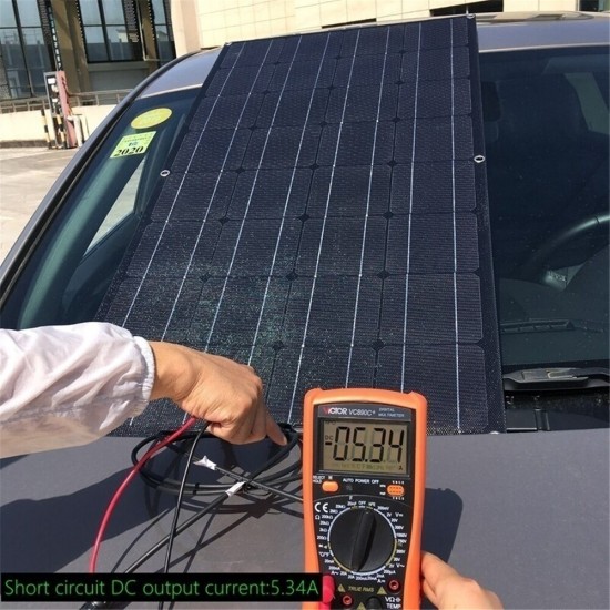 18V 100W ETFE Flexible Solar Panel Monocrystalline Silicon Laminated Solar Panel 1050mm*540mm