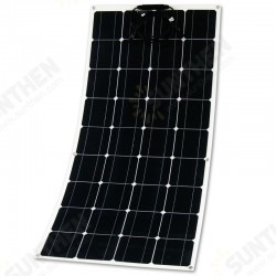 18V 100W Semi-flexible Solar Panel Battery Charger Lightweight Connector Charging for RV Boat Cabin Tent Car 18V 100W Semi-flexible Solar Panel Battery Charger Lightweight Connector Charging for RV Boat Cabin Tent Car