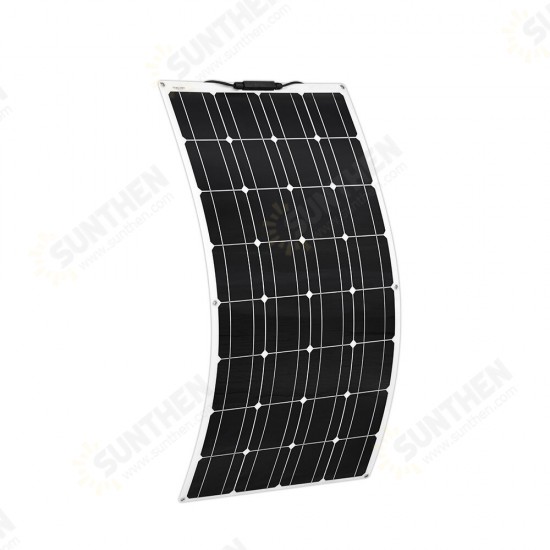 18V 100W Semi-flexible Solar Panel Battery Charger Lightweight Connector Charging for RV Boat Cabin Tent Car 18V 100W Semi-flexible Solar Panel Battery Charger Lightweight Connector Charging for RV Boat Cabin Tent Car
