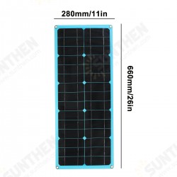 18V 30W Solar Panel Dual DC&USB Monocrystaline Flexible Solar Charger w/ 10A Solar Controller 18V 30W Solar Panel Dual DC&USB Monocrystaline Flexible Solar Charger w/ 10A Solar Controller