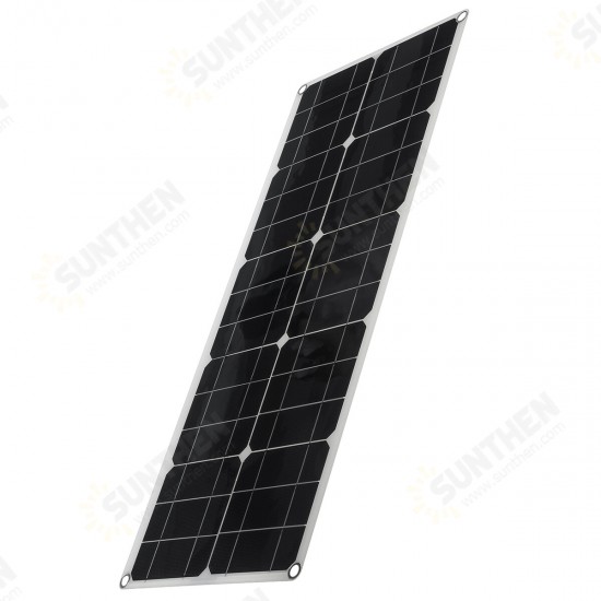 18V Flexible Solar Panel 150W 5V Dual USB Power Bank Solar Panel Kit Complete with Controller for Outdoors Boat Smartphone