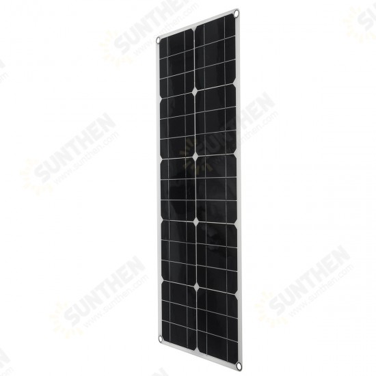 18V Flexible Solar Panel 150W 5V Dual USB Power Bank Solar Panel Kit Complete with Controller for Outdoors Boat Smartphone