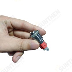 19MM 10A 250V 12V 4Pin LED Light Button Switch Momentary Reset Metal Push Button Switch 19MM 10A 250V 12V 4Pin LED Light Button Switch Momentary Reset Metal Push Button Switch