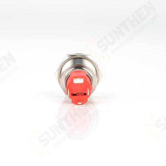 19MM 10A 250V 12V 4Pin LED Light Button Switch Momentary Reset Metal Push Button Switch